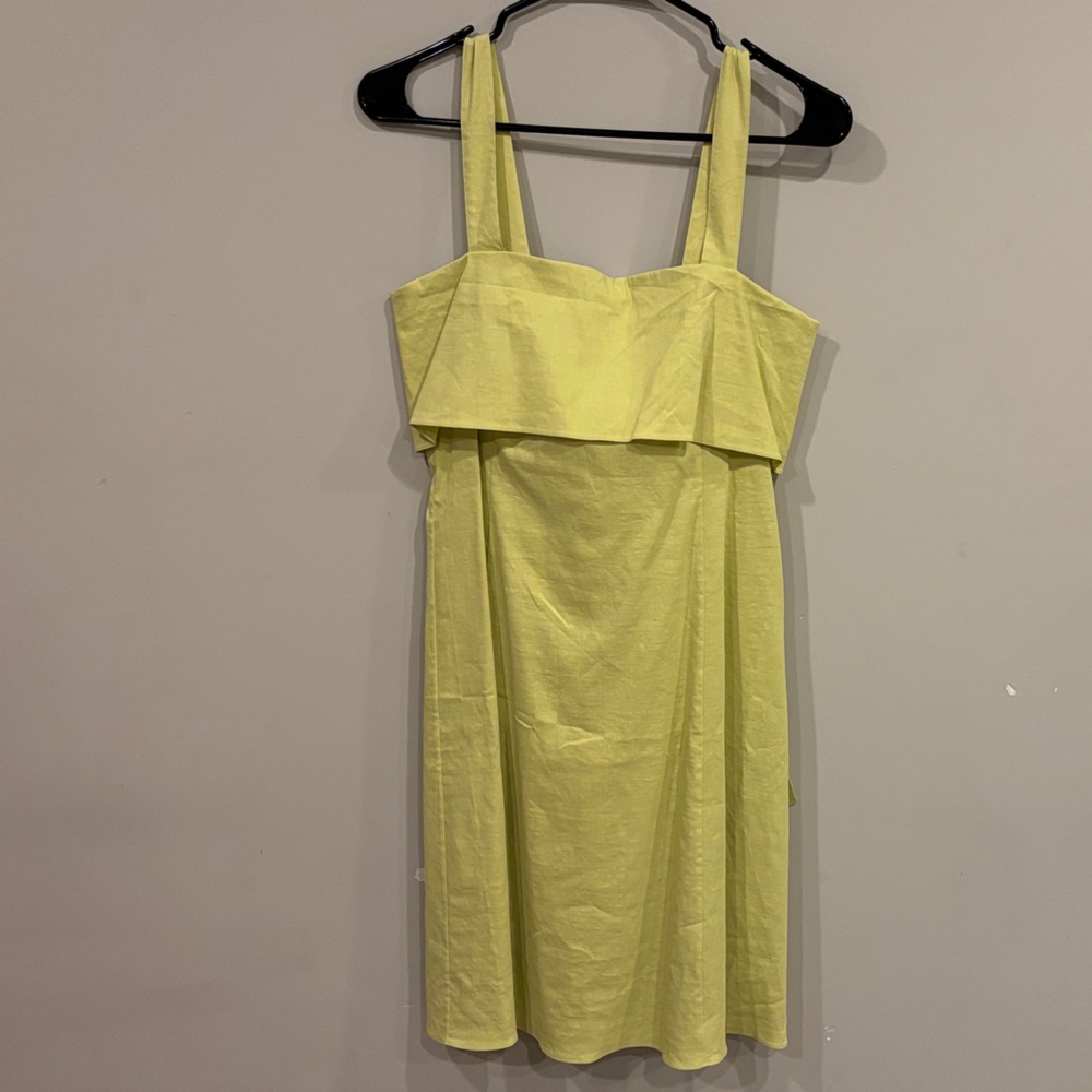 Theory Yellow Strap Dress
